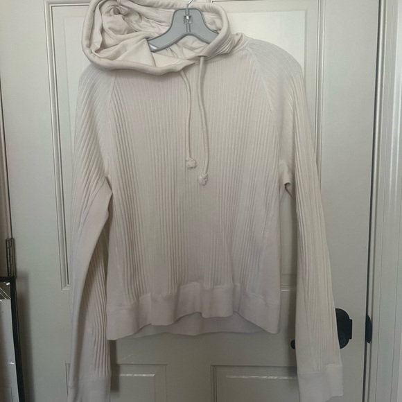 Rag & Bone 3D Rib Pullover Hoodie - Cream - Picture 3 of 8